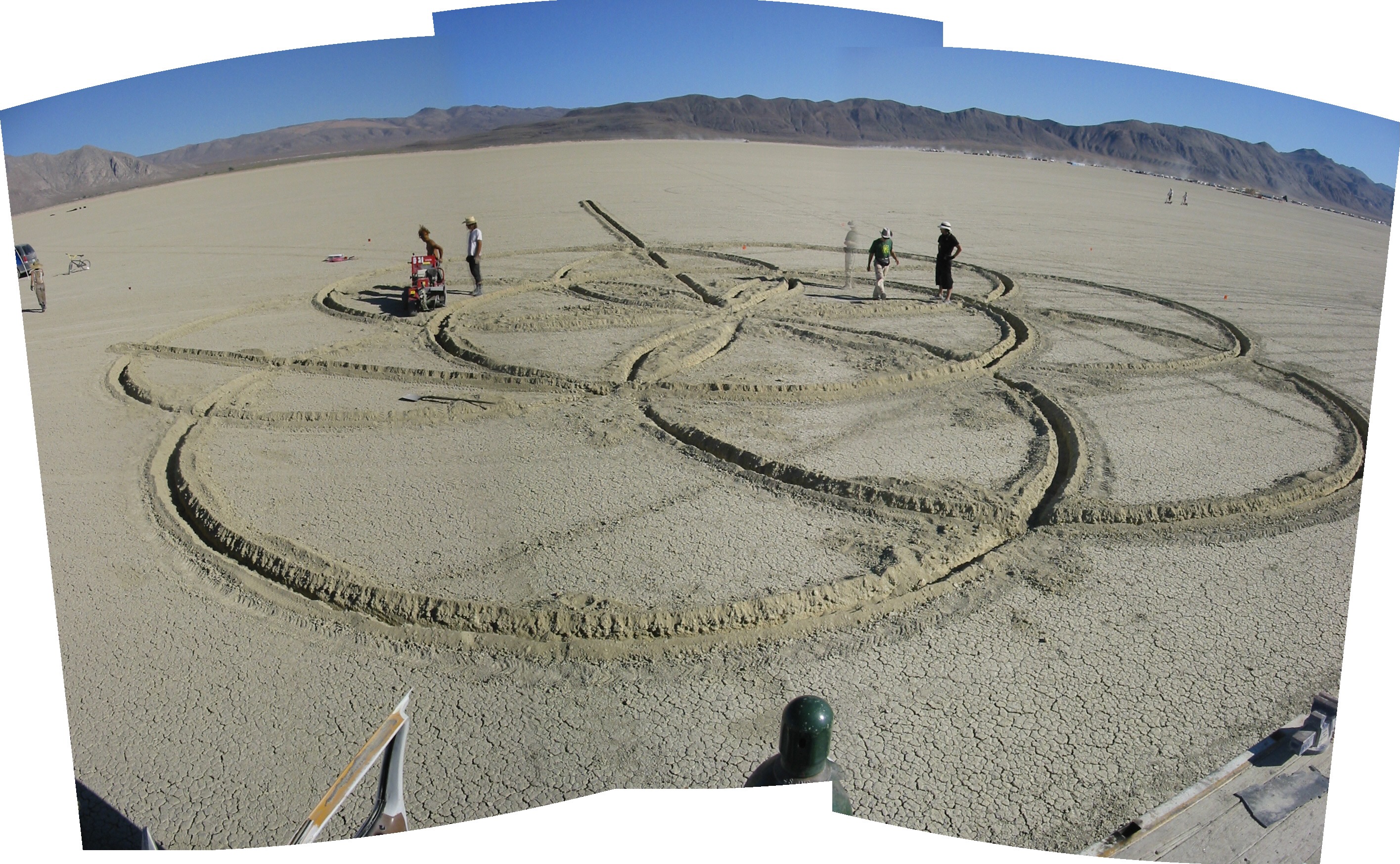 A wider view. Trenching complete!